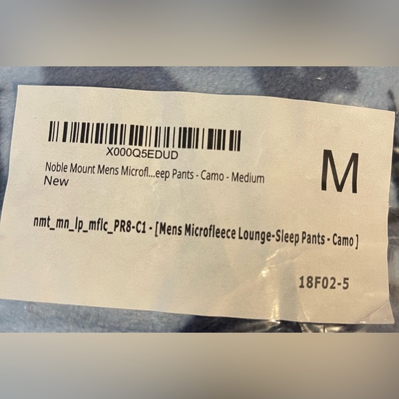 Noble Mount Men's Microfleece Camo Lounge/Sleep Pants - Size M (32/34) - Picture 8 of 8